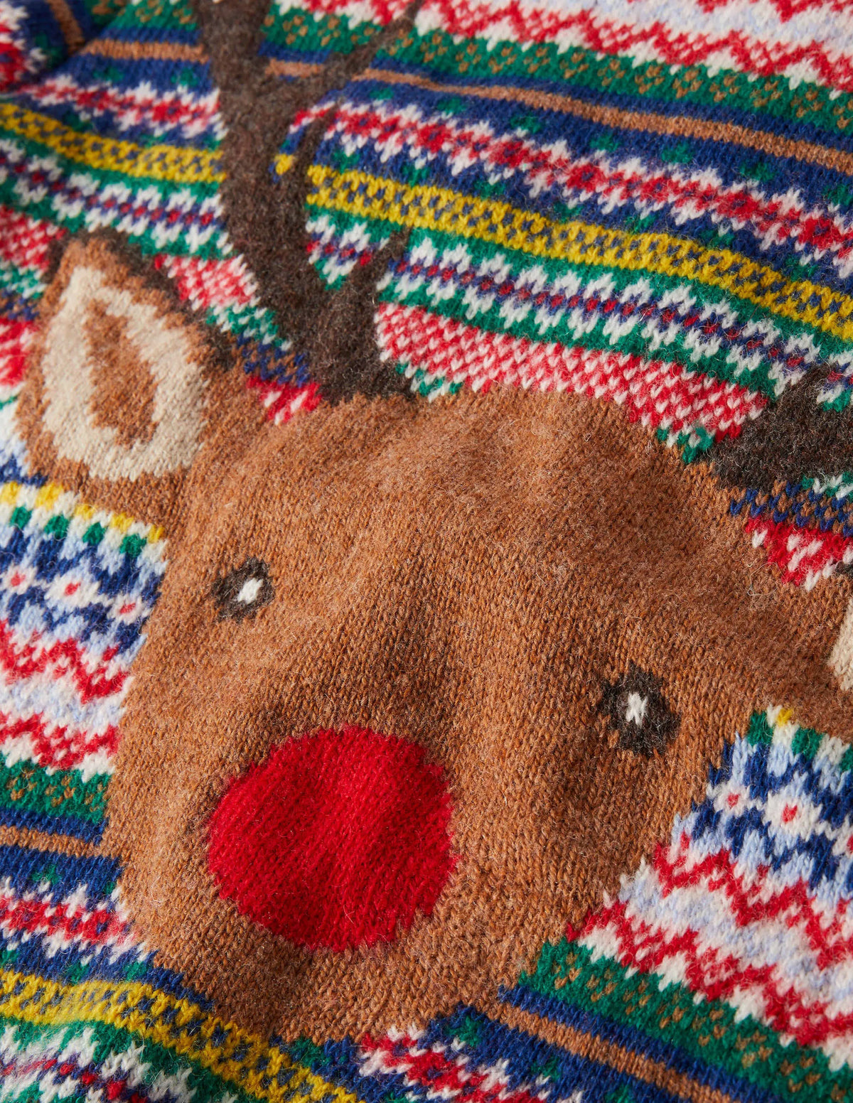 Christmas Sweater-Multi Navy Rudolph