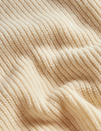 Relaxed Rib Sleeveless Sweater-Ivory