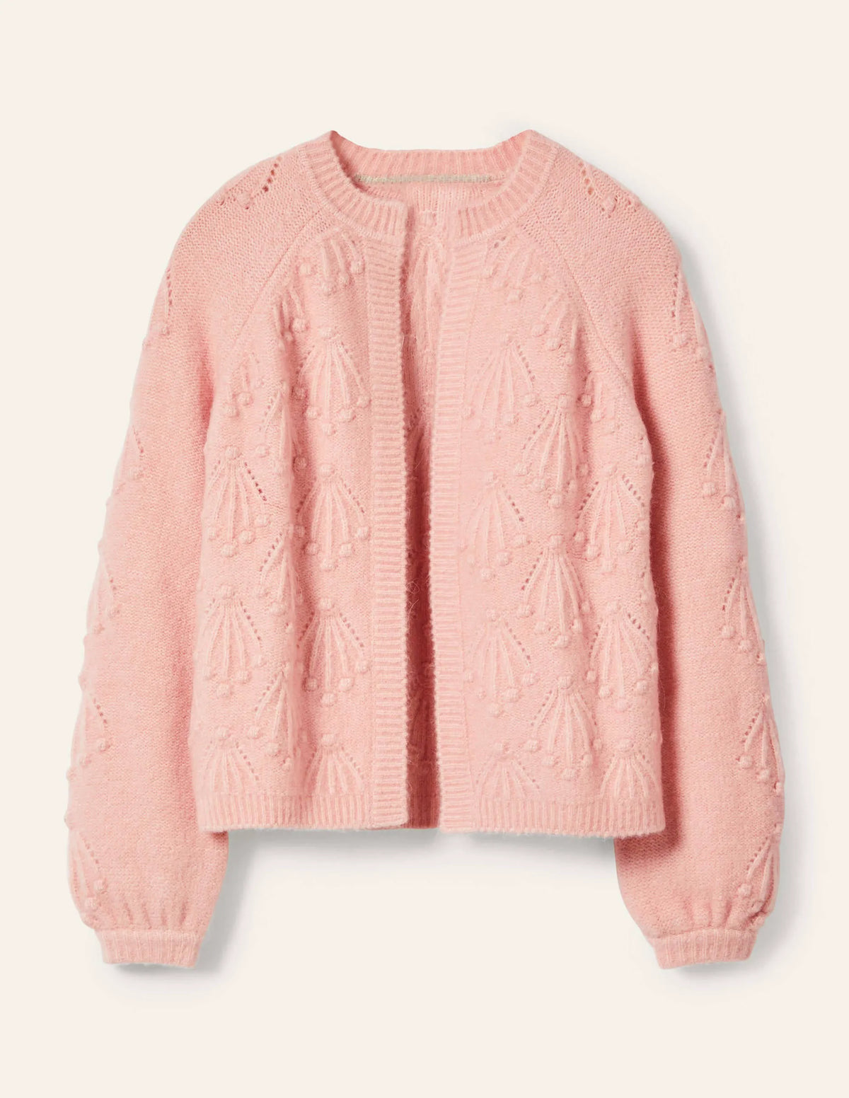 Relaxed Cable Cardigan-Milkshake