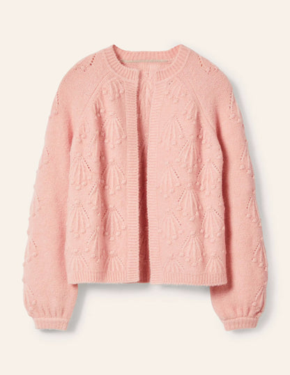 Relaxed Cable Cardigan-Milkshake