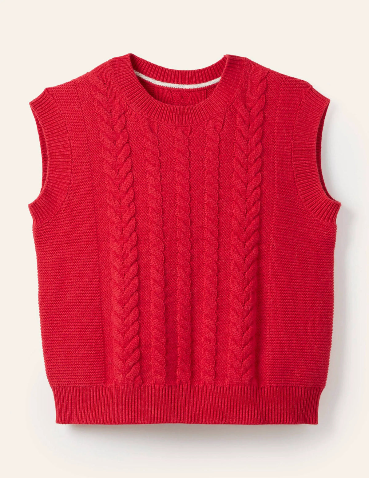 Reena Sweater Vest-Bright Red