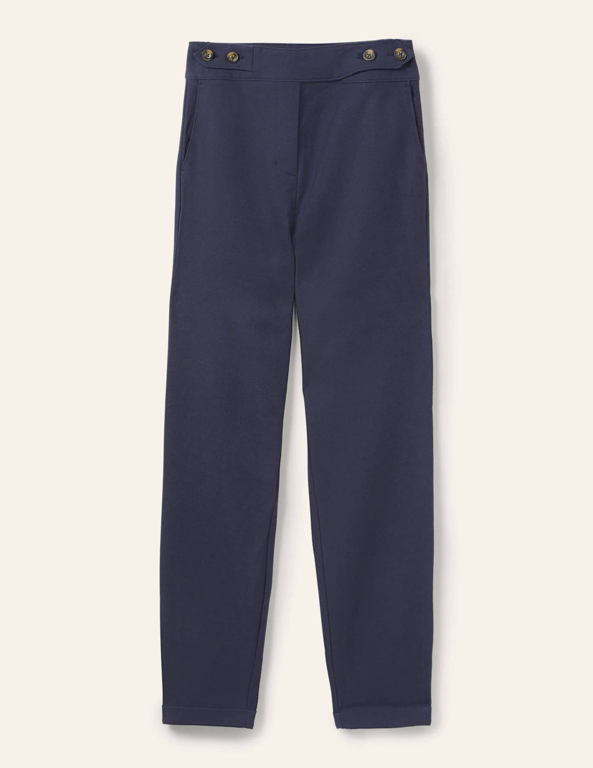 Tab Detail Pants-Navy