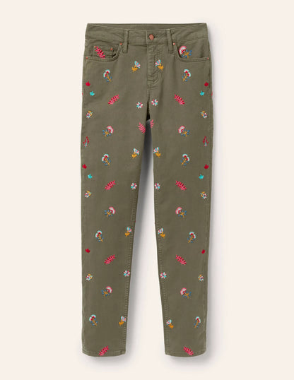 Girlfriend Jeans-Marsh Embroidered