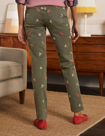 Girlfriend Jeans-Marsh Embroidered