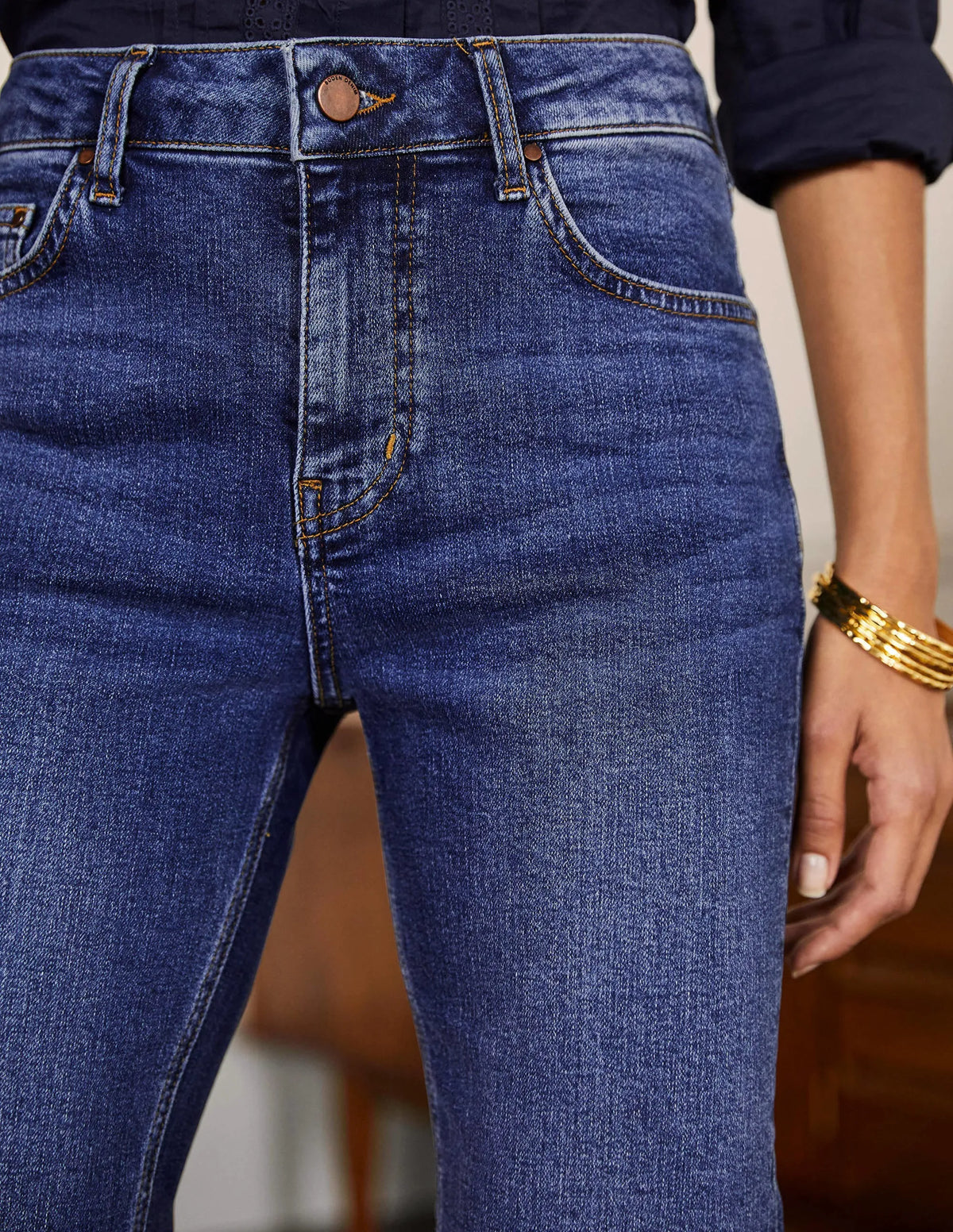Slim Straight Ankle Skimmers-Mid Vintage