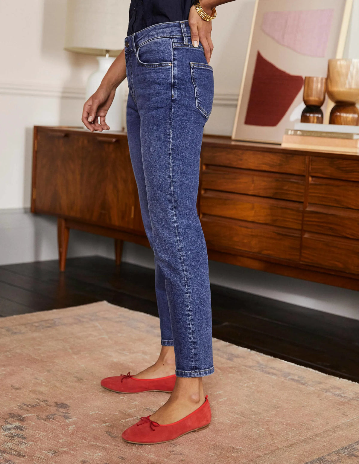 Slim Straight Ankle Skimmers-Mid Vintage