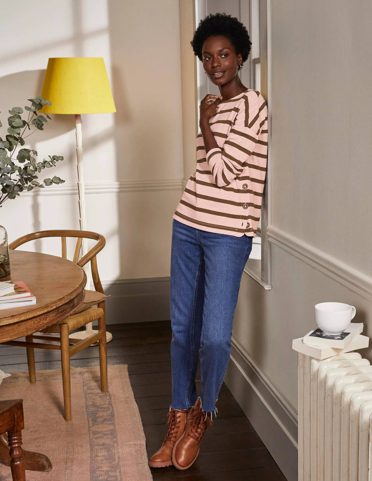 Sophie Long Sleeve Breton-Milkshake/Pony