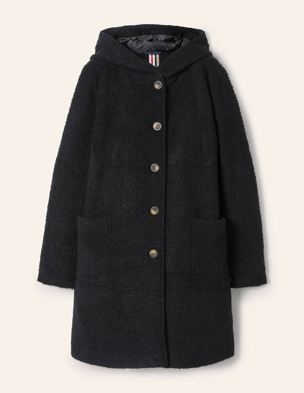 Cambridge Textured Coat-Black