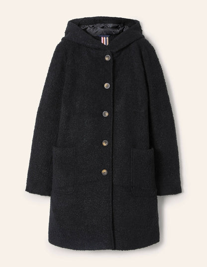 Cambridge Textured Coat-Black