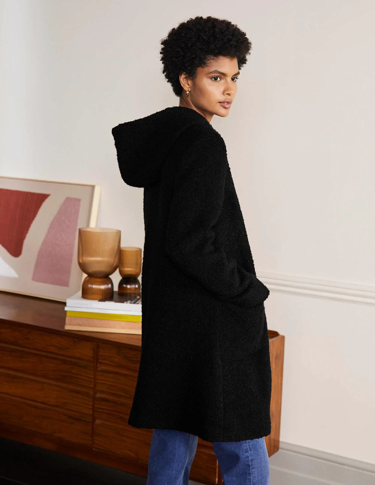 Cambridge Textured Coat-Black