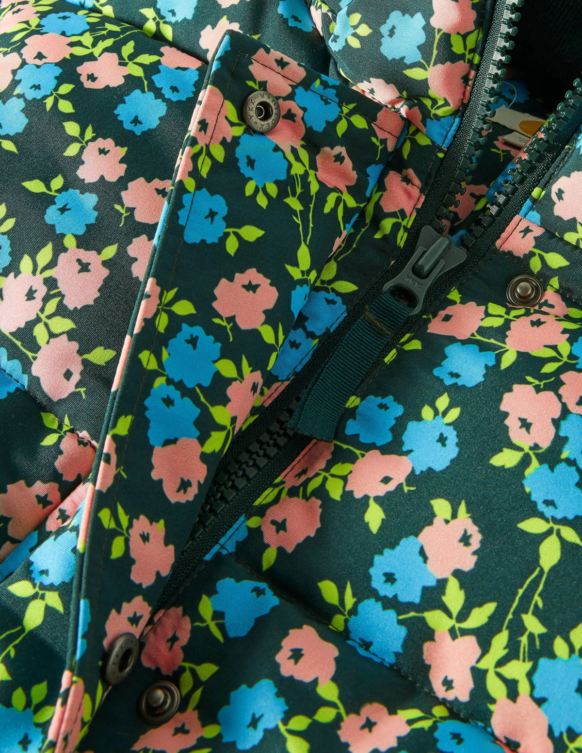 Brecon Puffer Coat-Midnight Garden Abstract Sprig