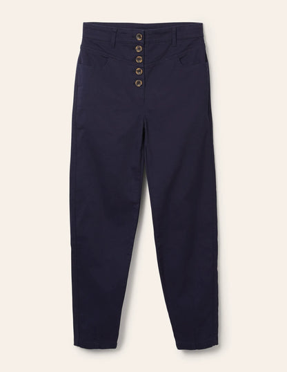 Tapered Chino Pants-Navy
