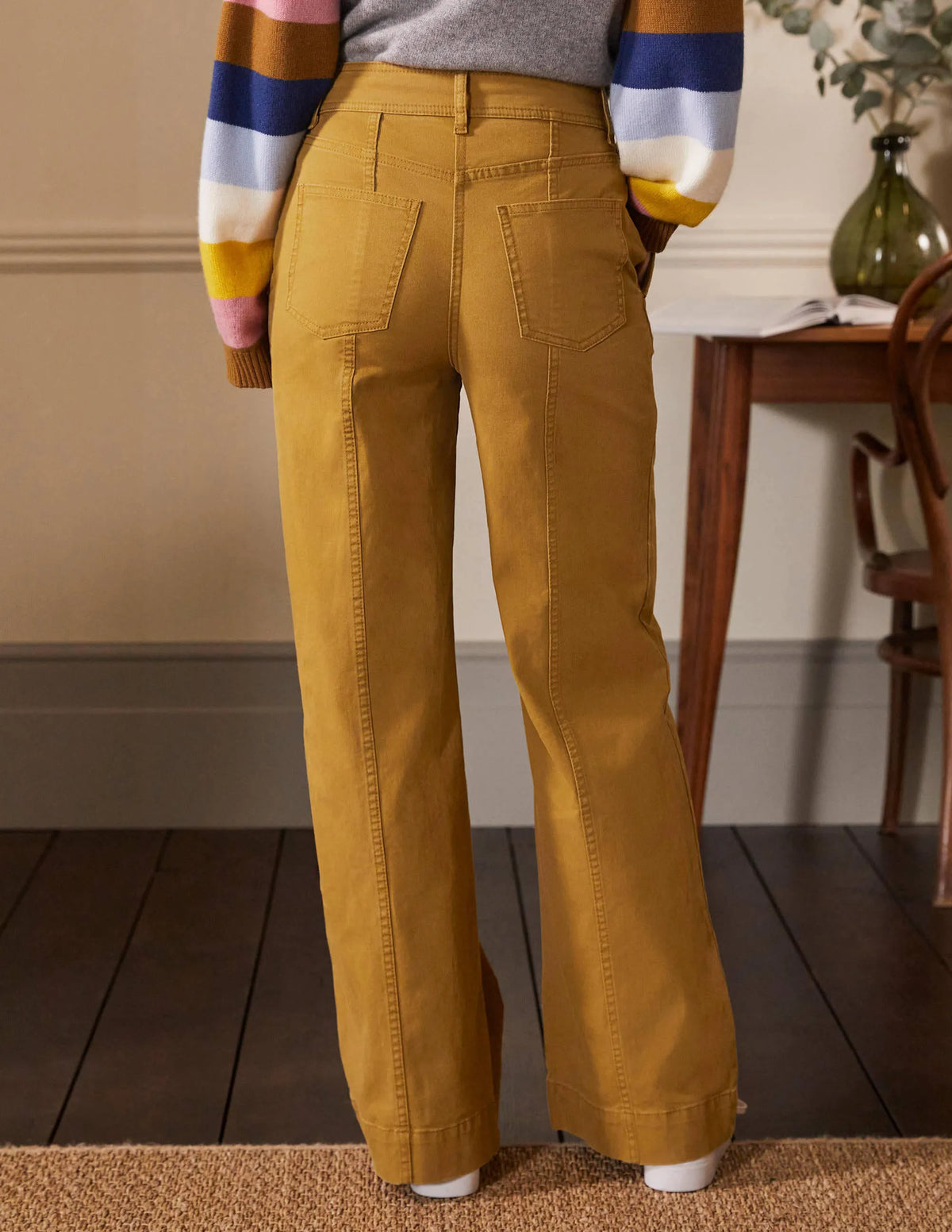 Wide Leg Chino Pants-Frankincense