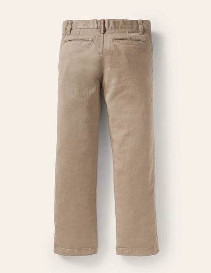 Chino Stretch Pants-Nutty Brown