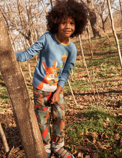 Cosy Lined Cargo Pants-Rosemary Autumn Leaf Camo