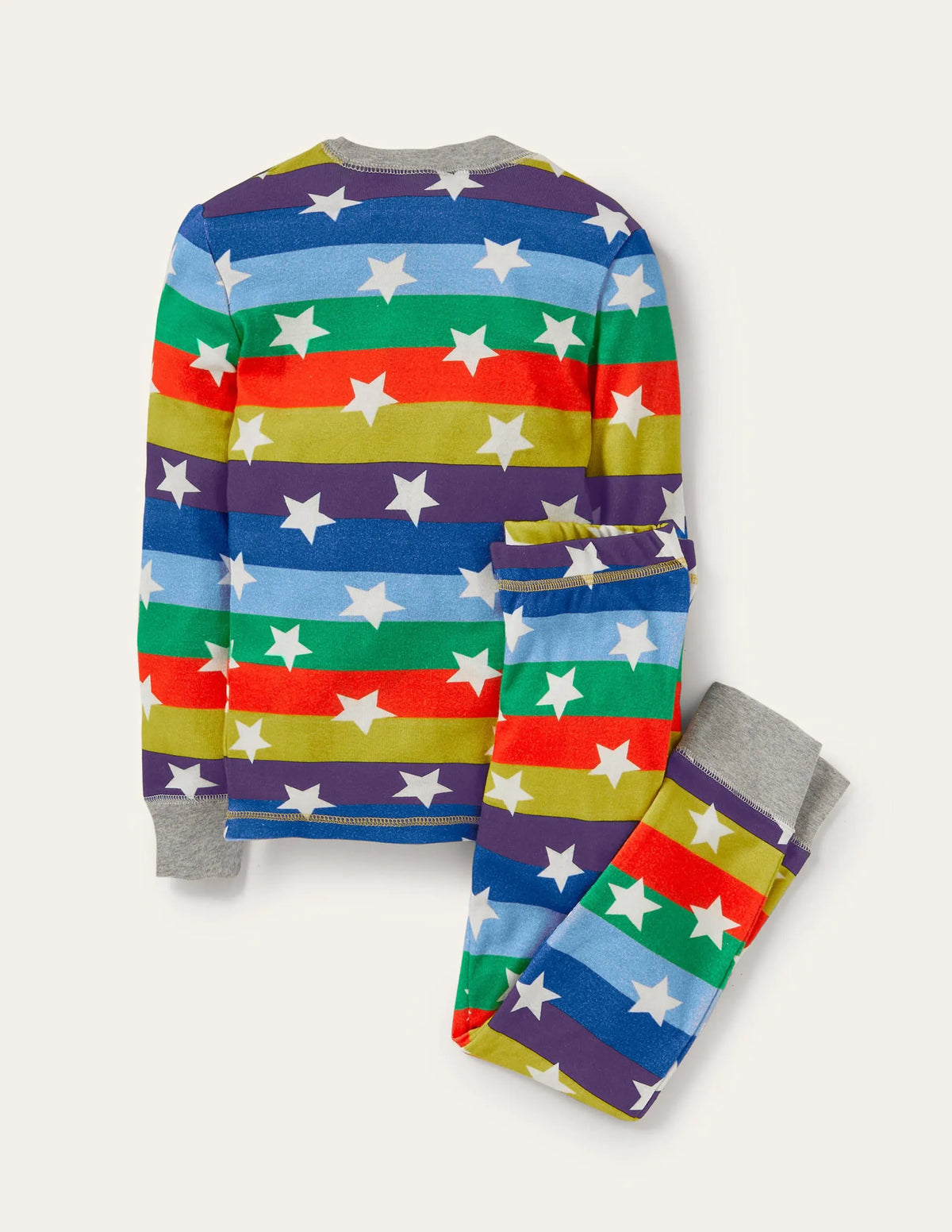 Snug Glow-in-the-dark Pajamas-Rainbow Stars