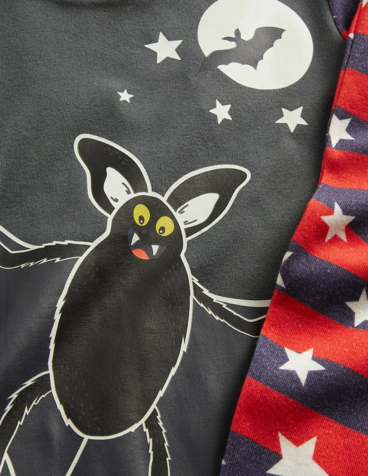 Grey Bat Glow-in-the-dark Halloween Pajamas-Smoke Grey Bat