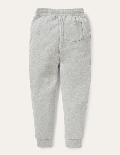 Appliqué Knee Joggers-Grey Marl Dinosaur