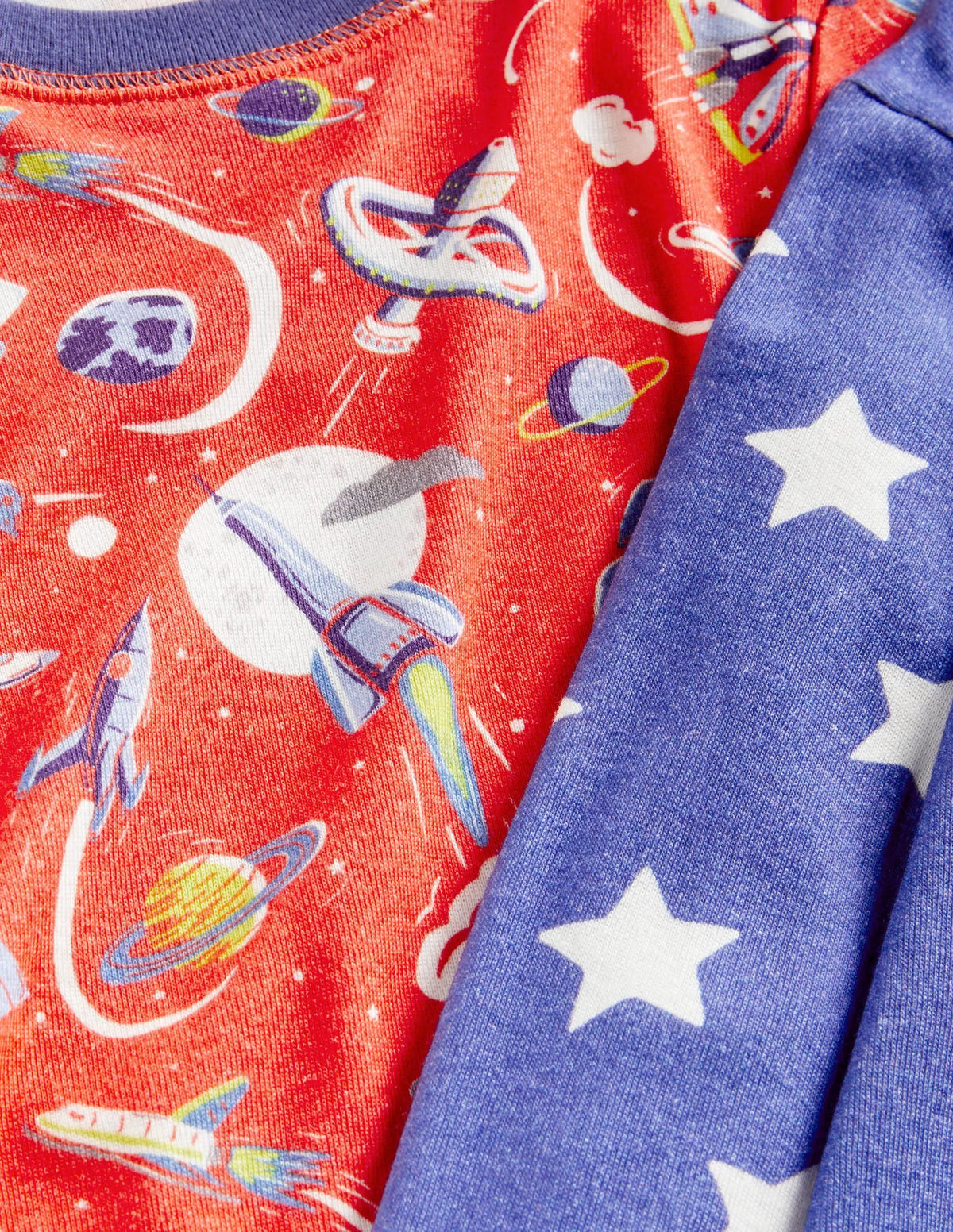 Cosy Twin Pack Long Pajamas-Cherry Tomato Space
