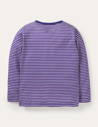 Lift-the-flap Vehicle T-shirt-Starboard Blue/Ivory Recycling