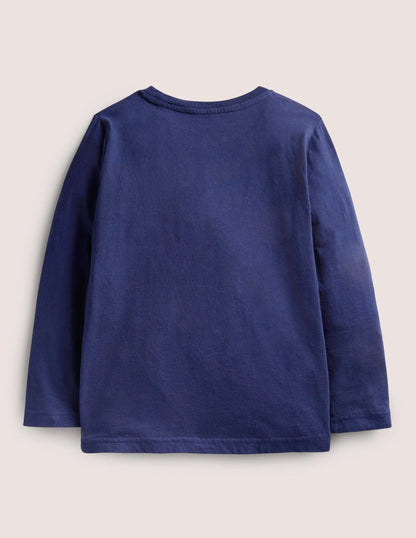 Lift-the-flap Rocket T-shirt-Navy Ombre Rocket