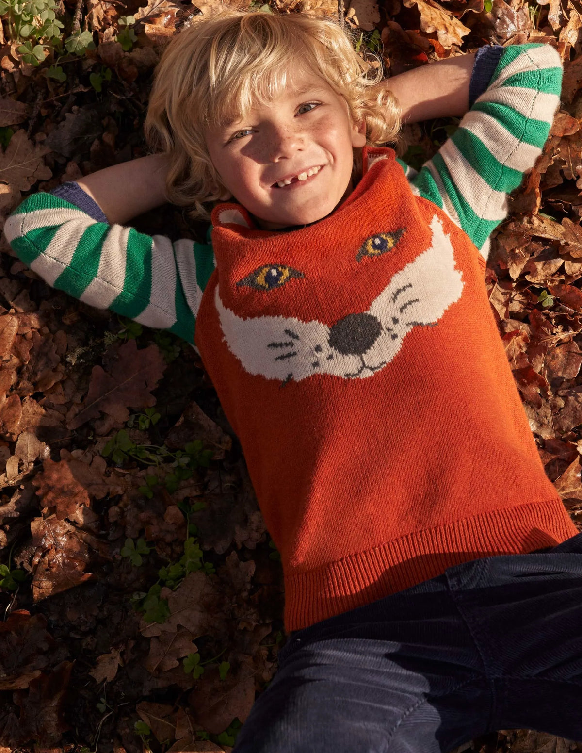 Hotchpotch Logo Jumper-Rust Orange Fox