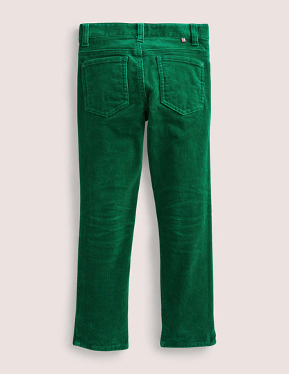 Slim Cord Stretch Pants-Shady Green