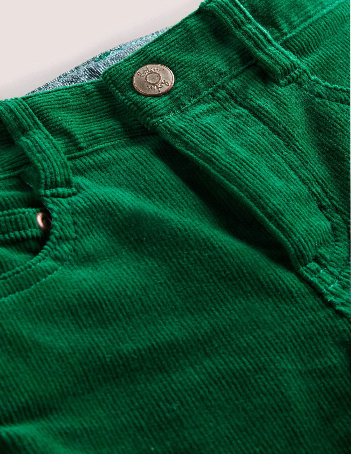 Slim Cord Stretch Pants-Shady Green