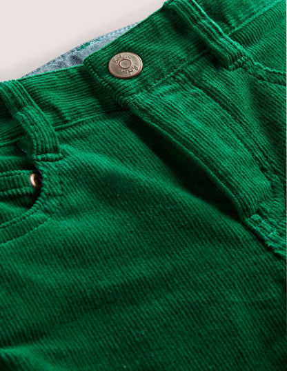 Slim Cord Stretch Pants-Shady Green
