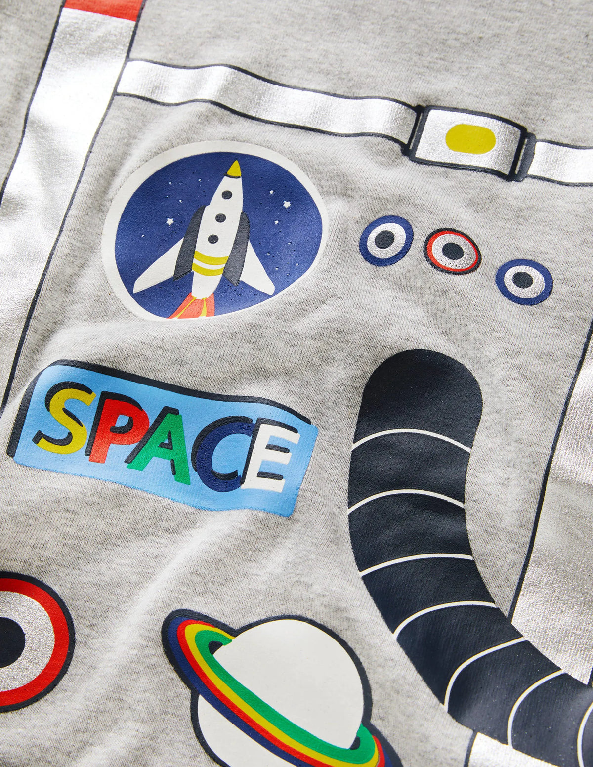 Dream Big Long Pajamas-Grey Marl Astronaut