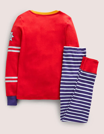 Dream Big Long Pajamas-Fire Red Firefighter