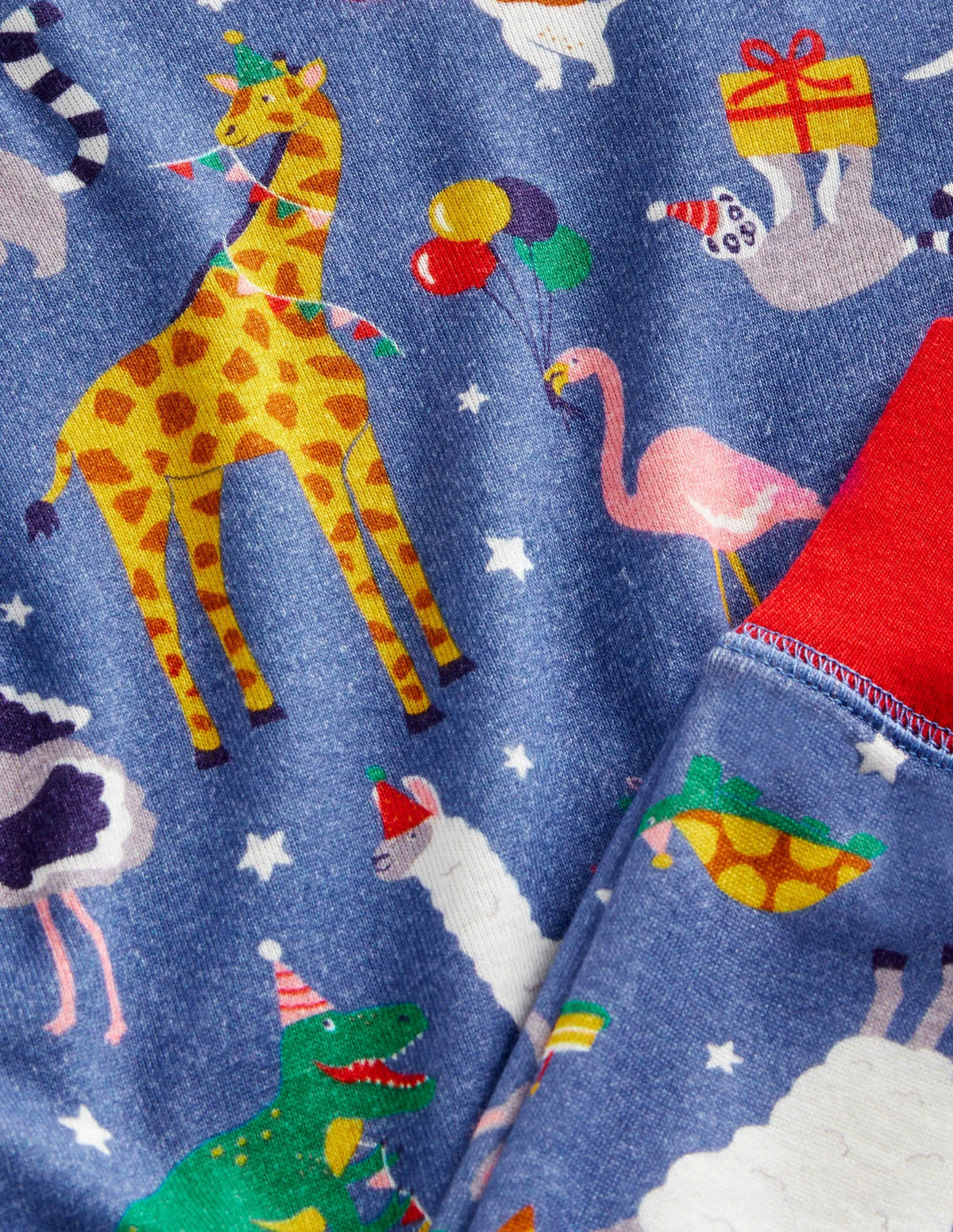 Snug Long John Pajamas-Multi Birthday Print