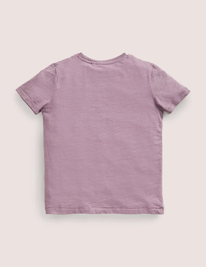 Striped Washed Slub T-shirt-Soft Heather Purple