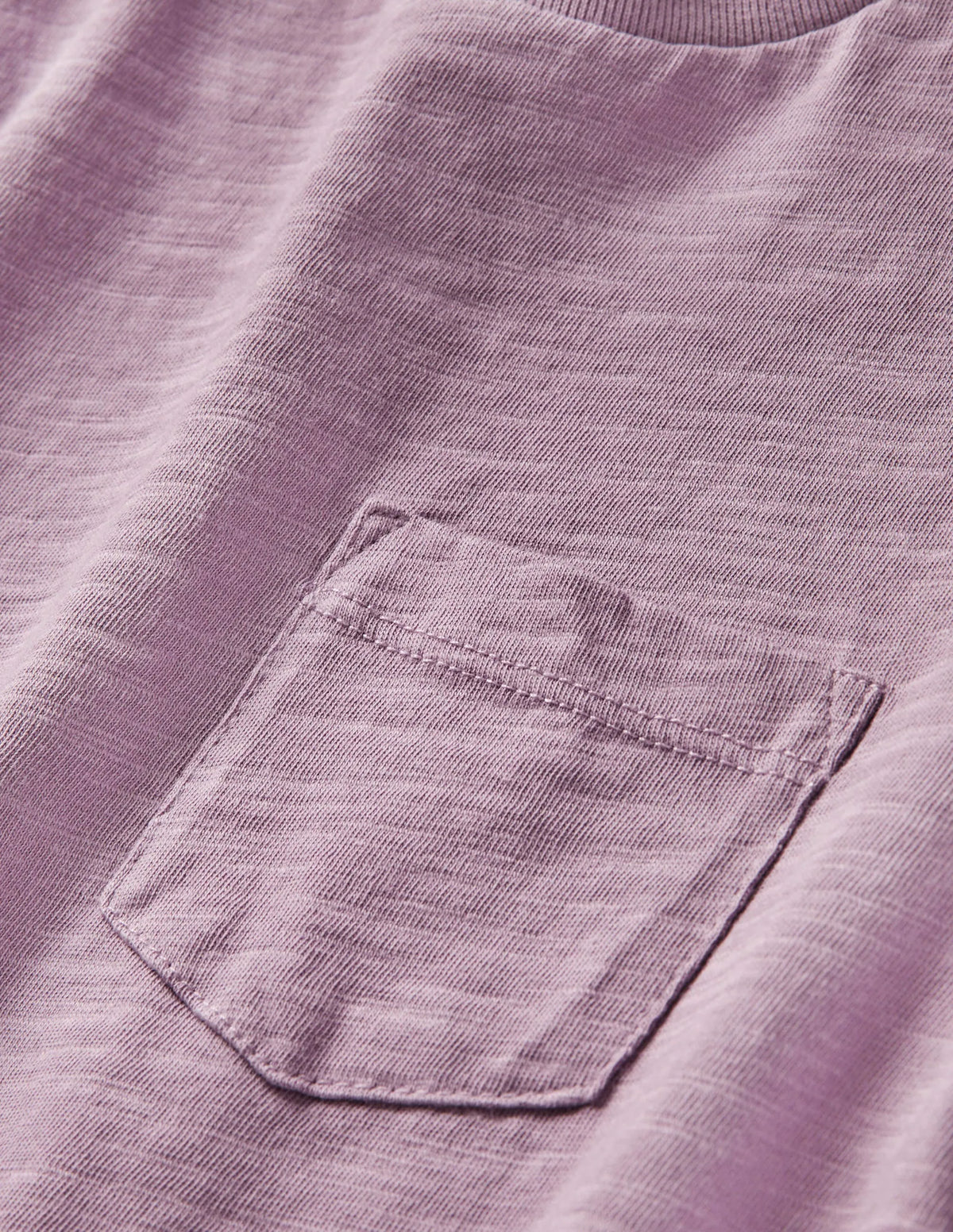 Striped Washed Slub T-shirt-Soft Heather Purple