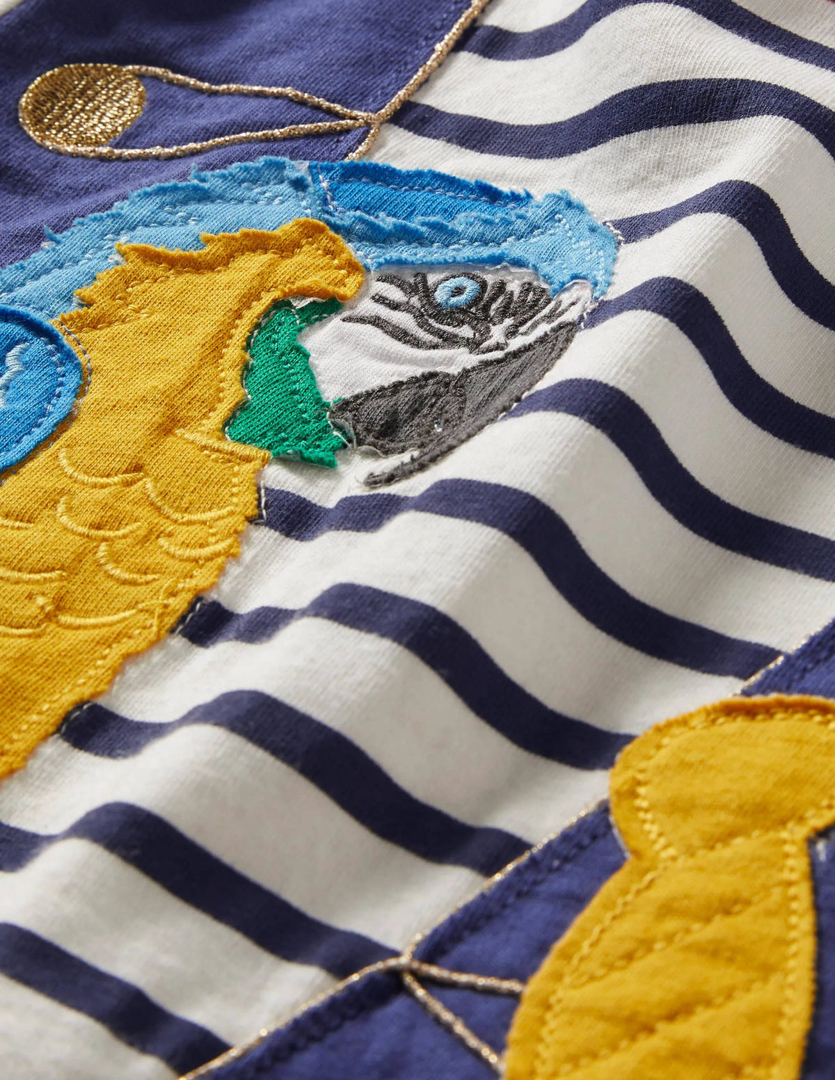 Dress Up T-shirt-Ivory/Starboard Blue Pirate