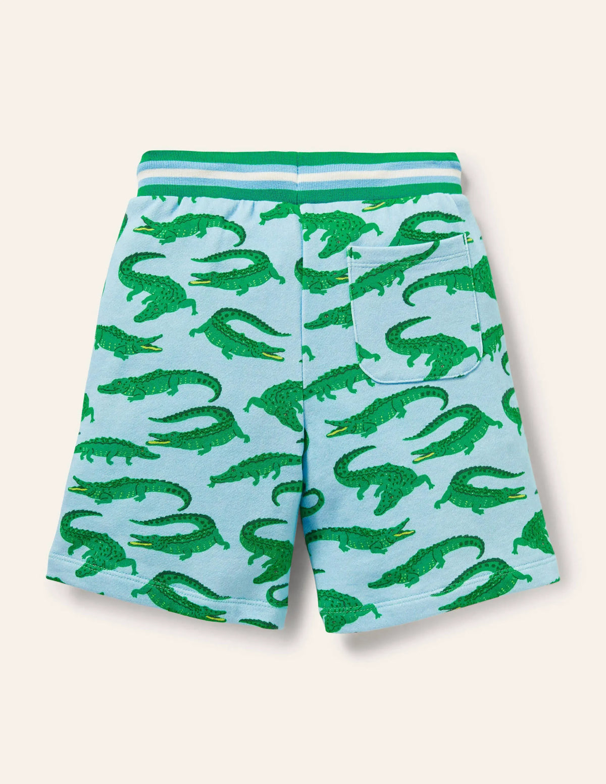 Printed Sweatshorts-Neptune Blue Crocodiles