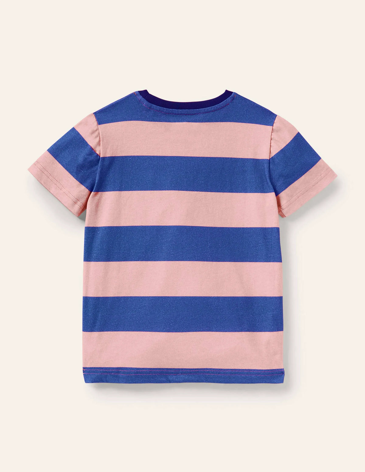 Slub Washed T-shirt-Boto Pink/Bright Marina
