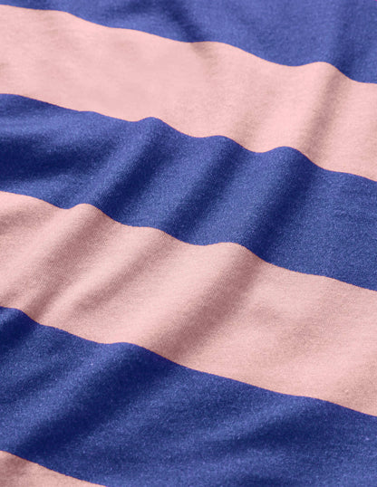 Slub Washed T-shirt-Boto Pink/Bright Marina