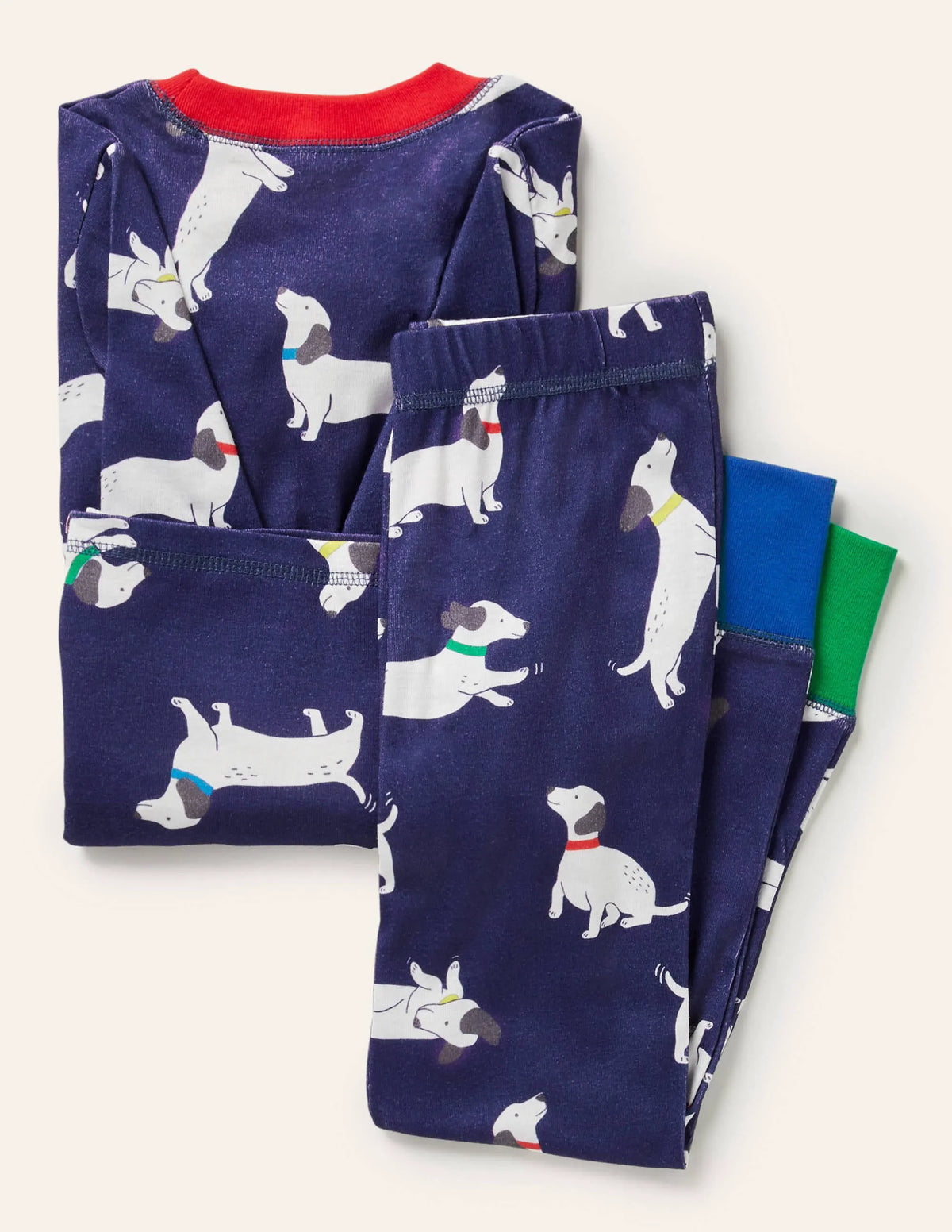 Snug Glow-in-the-dark Pajamas-Starboard Blue Sausage Dogs