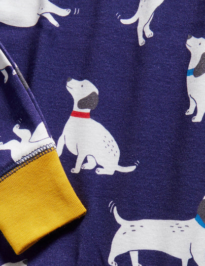 Snug Glow-in-the-dark Pajamas-Starboard Blue Sausage Dogs