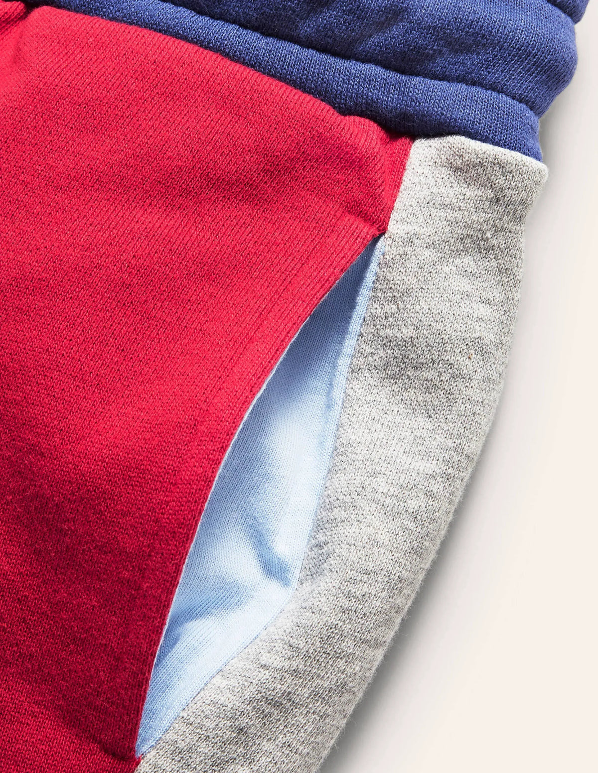 Contrast Leg Joggers-Strawberry Tart/Starboard Blue