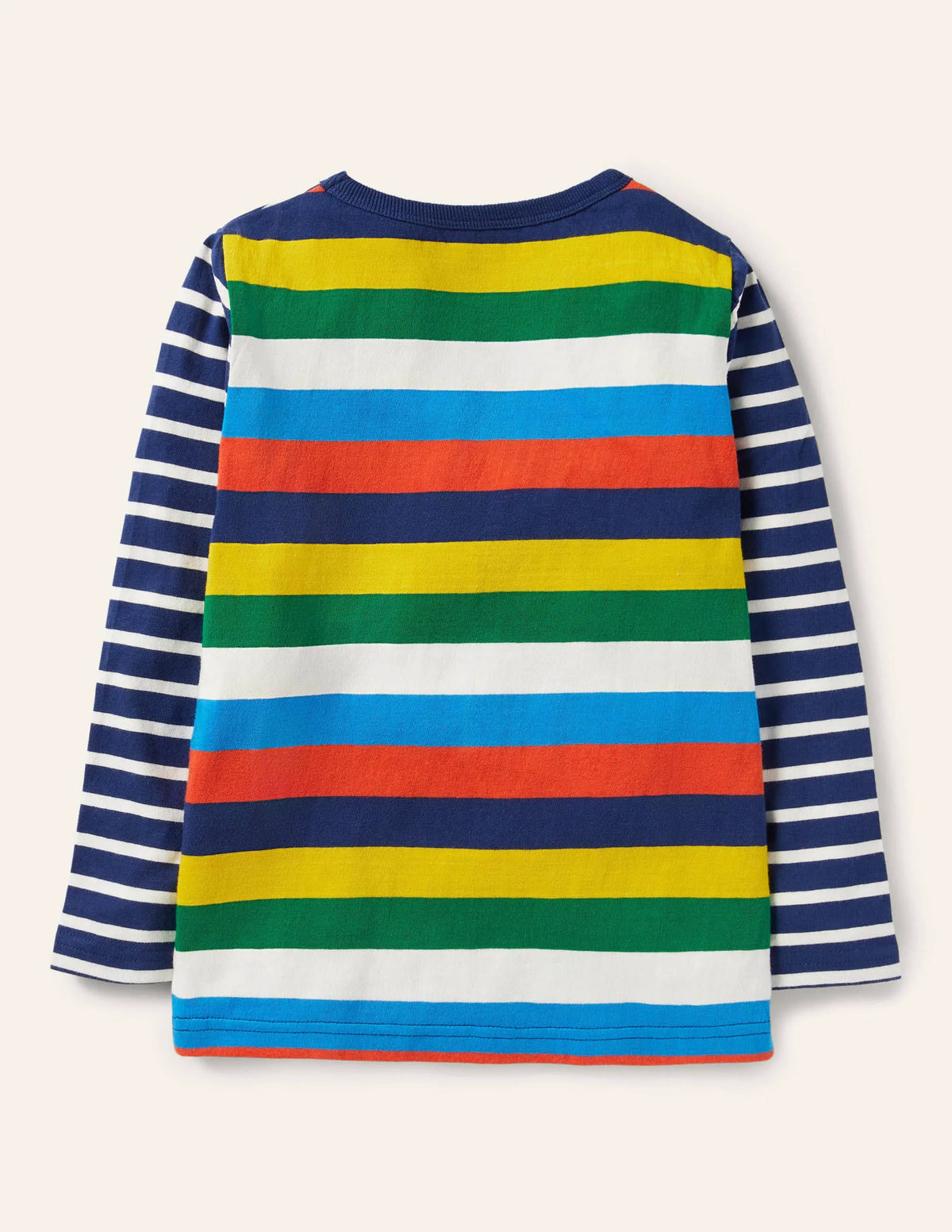 Long Sleeve Breton T-shirt-Starboard Blue/Ivory