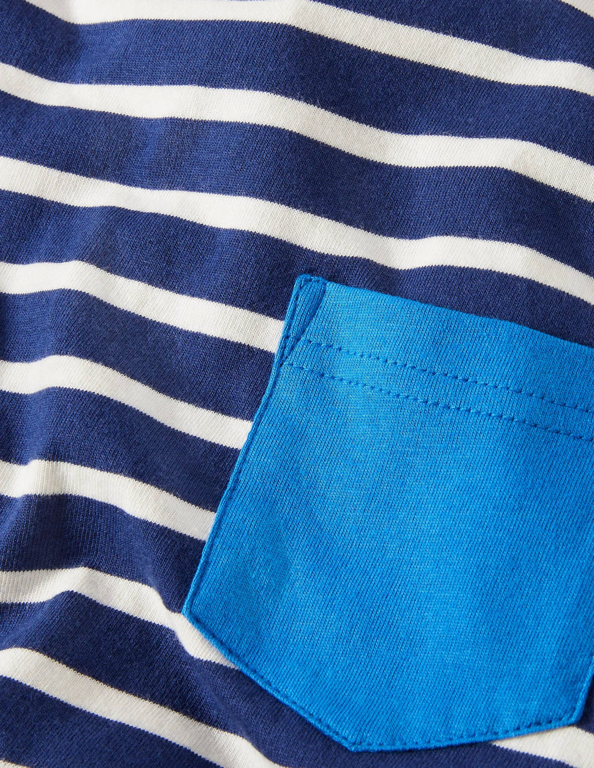 Long Sleeve Breton T-shirt-Starboard Blue/Ivory