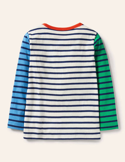 Long Sleeve Breton T-shirt-Multi Hotchpotch