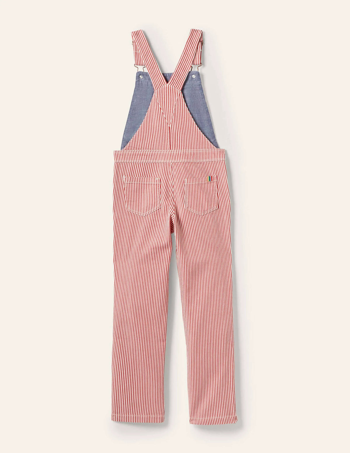 Striped Overalls-Strawberry Tart Red Ticking