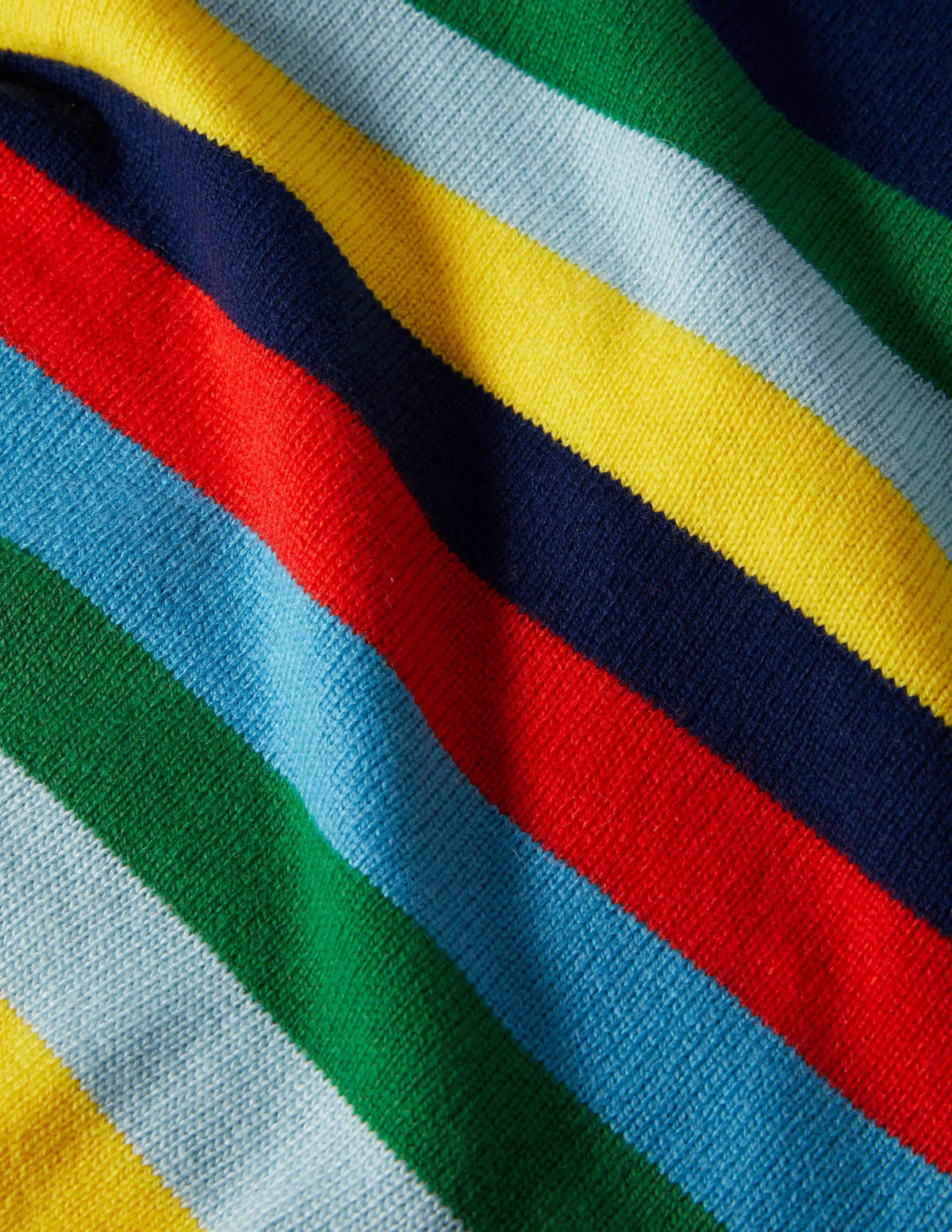 Colourblock Crew Sweater-College Navy/Rainbow