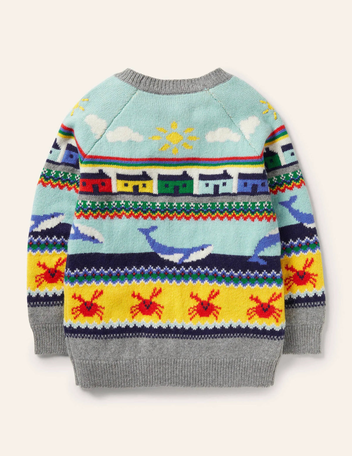 Seaside Fair Isle Sweater-Whales Fair Isle