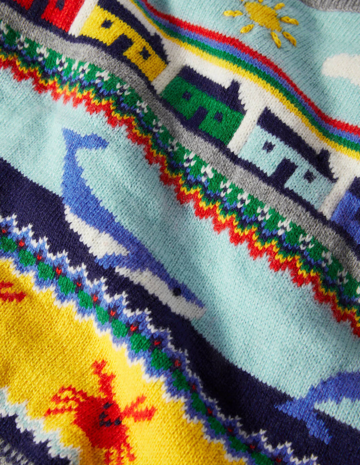 Seaside Fair Isle Sweater-Whales Fair Isle