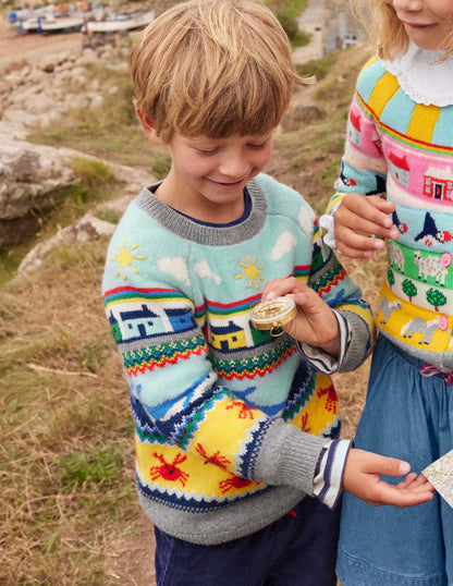 Seaside Fair Isle Sweater-Whales Fair Isle