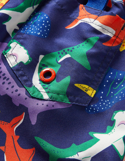 Surf Shorts-Starboard Blue Multi Sharks